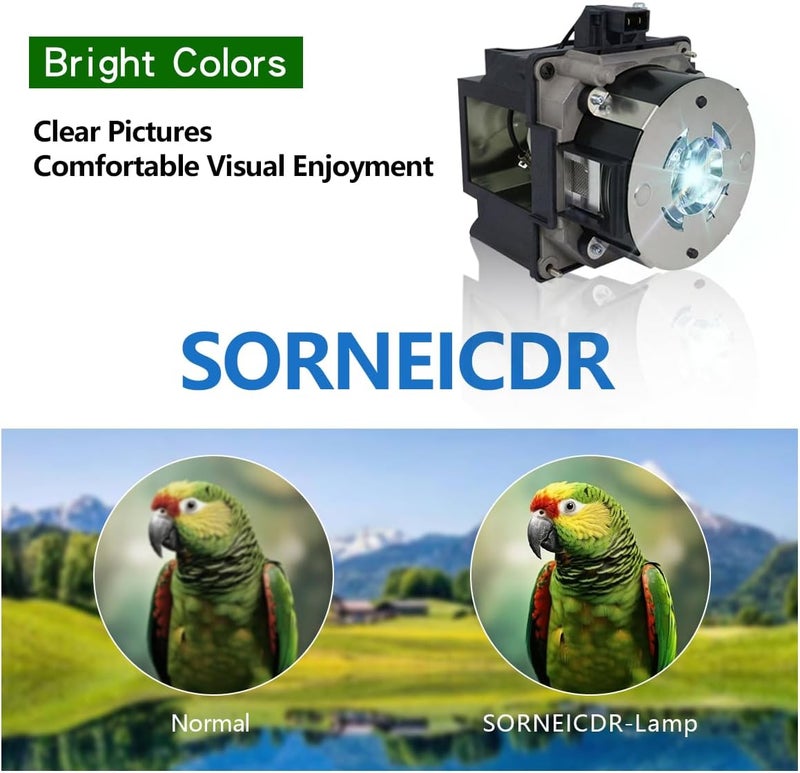 SORNEICDR مصباح بديل ELP LP93 لجهاز العرض متوافق مع إبسون EB-G7000W EB-G7100/NL EB-G7200W EB-G7400U EB-G7500U/NL EB-G7800 EB-G7805U/NL EB-G7900U EB-G7905U G7200WNL Pro G7000W - Image 3